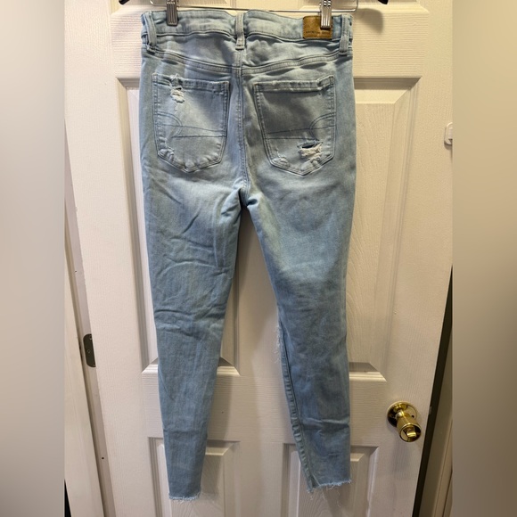 American Eagle Outfitters Light Blue Ripped Jeggings - Picture 4 of 4
